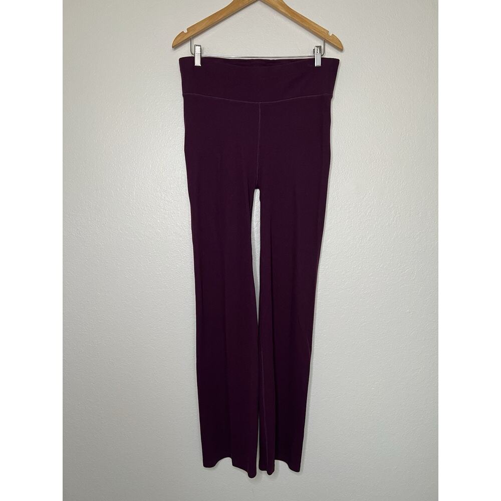 Pact Women's Wide Leg Jumpsuit Pants in Deep Plum